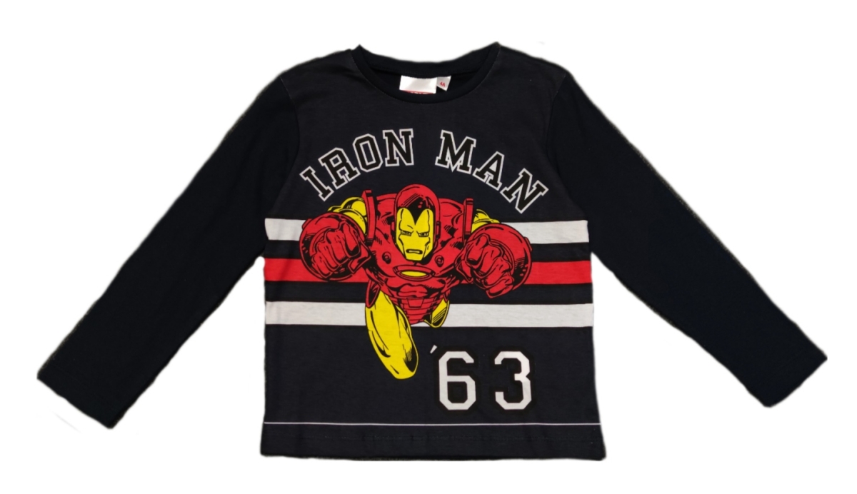 Avengers Jungen Langarmshirt Dunkelblau mit Iron Man